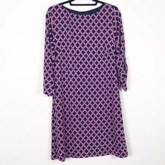 Laundry Shelli Segal Geometric Shift Dress Rose Inkblot Medium NWT Stretch Knit - Picture 2 of 8